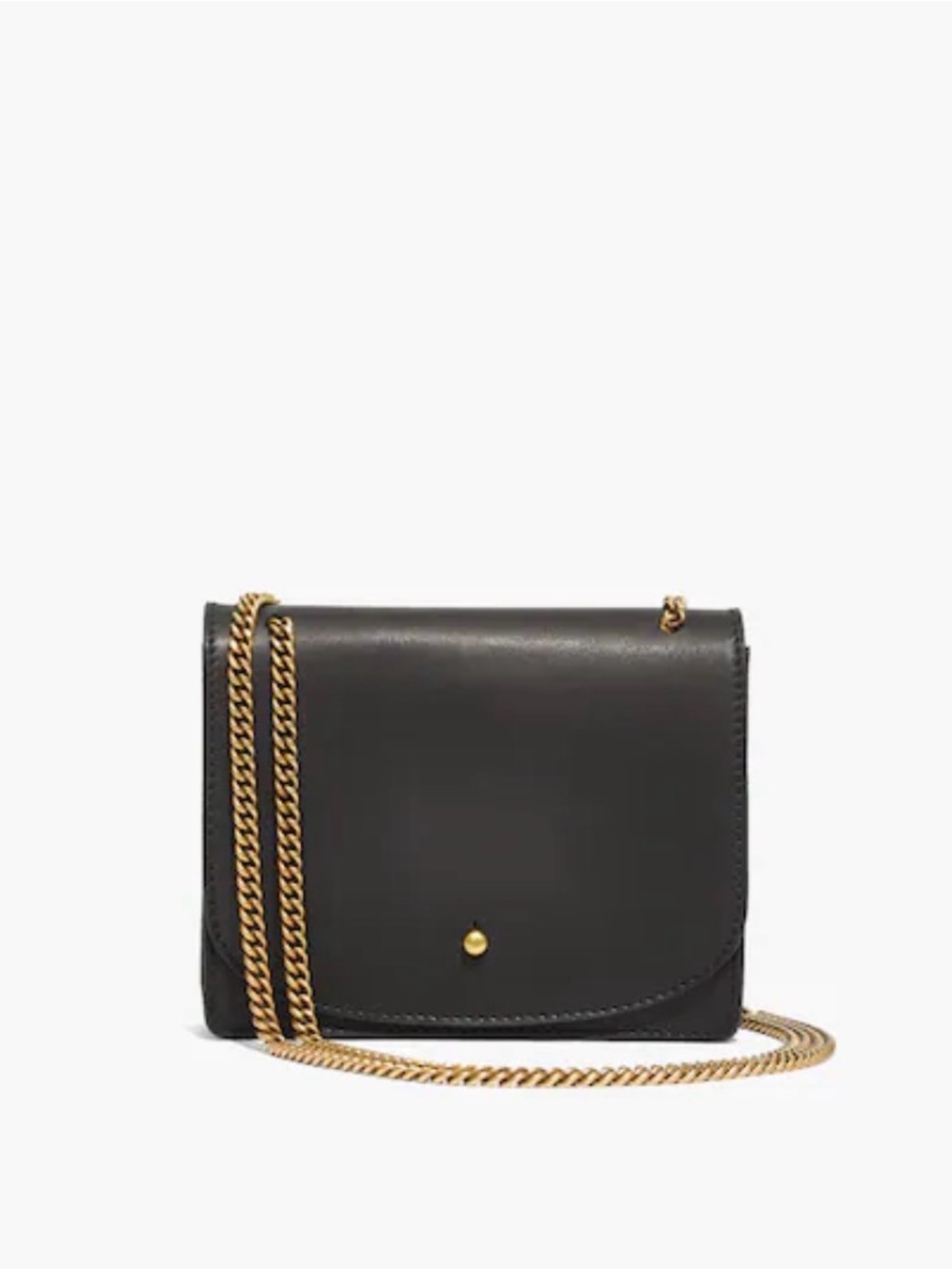 Madewell The Chain Crossbody Bag Black Leather